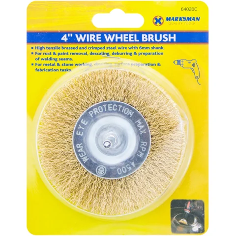 Marksman Brass Wire Wheel Brushes 4"