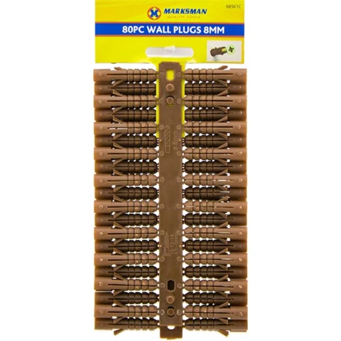 Marksman Brown Wall Plugs 8mm 80pc