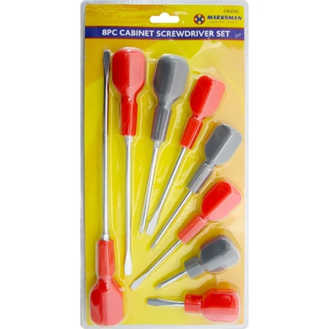 Marksman Cabinet Flat & Phillips Screwdriver Set 8pc