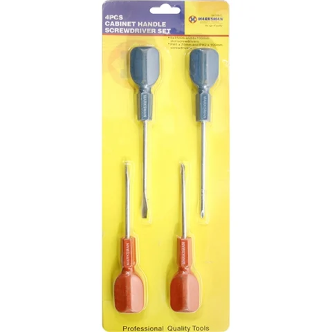 Marksman Cabinet Handle Flat & Phillips Screwdriver Set 4pc