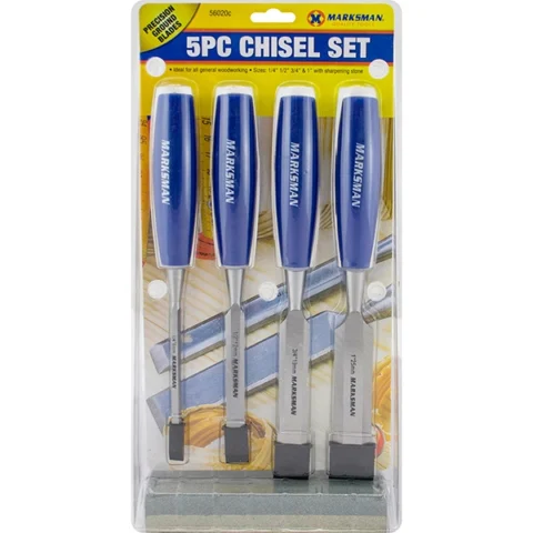 Marksman Chisel Set With Sharpening Stone 5pc