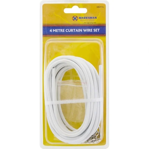 Marksman Curtain Wire Set 4m With Hooks