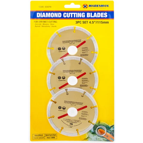 Marksman Diamond Cutting Blades 4.5" 3 Pack