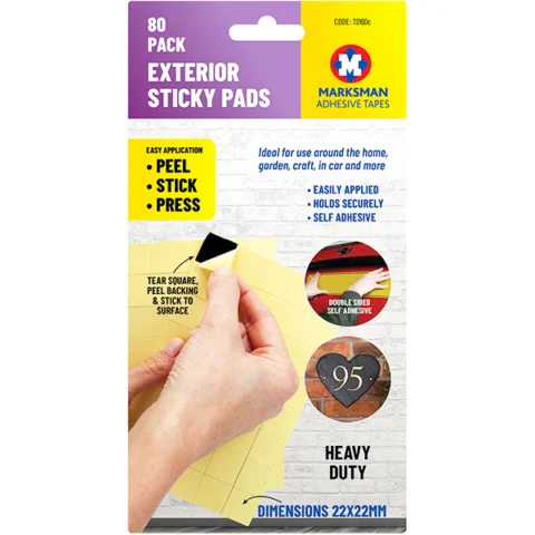 Marksman Exterior Sticky Pads 22mm 80 Pack