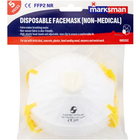Marksman FFP1 NR Moulded Valved Dust Mask 5pc