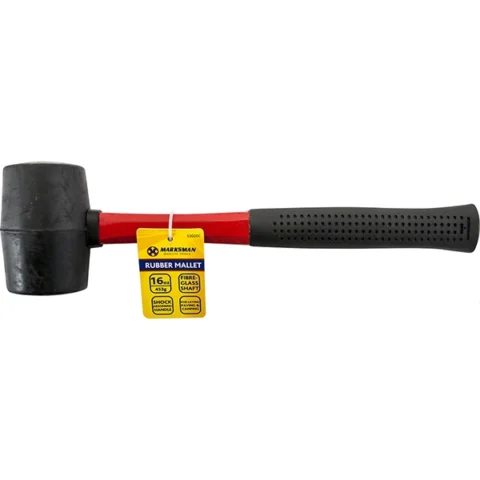 Marksman Fibreglass Handle Rubber Mallet 16oz