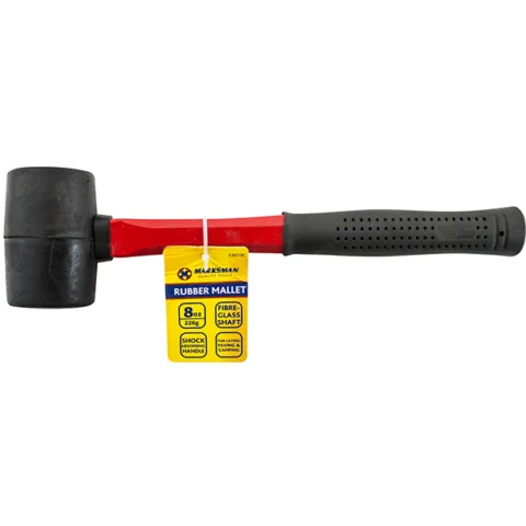 Marksman Fibreglass Handle Rubber Mallet 8oz