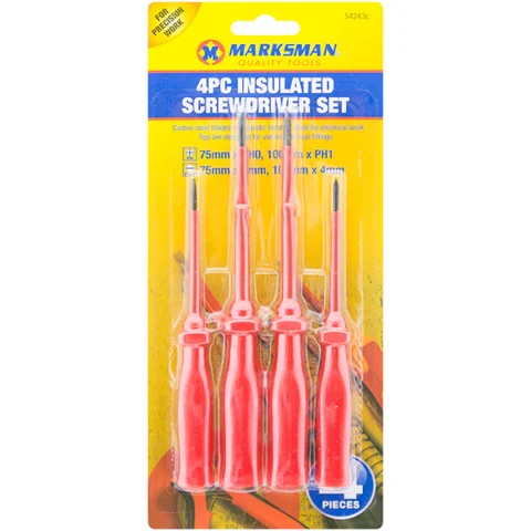 Marksman Flat & Phillips Insulated Screwdriver Set 4pc
