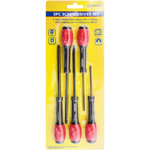 Marksman Flat & Phillips Screwdriver Set 5pc