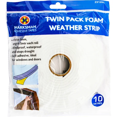 Marksman Foam Weather Strip 10m Twin Pack