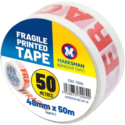 Marksman Fragile Printed Tape 48mm X 50m