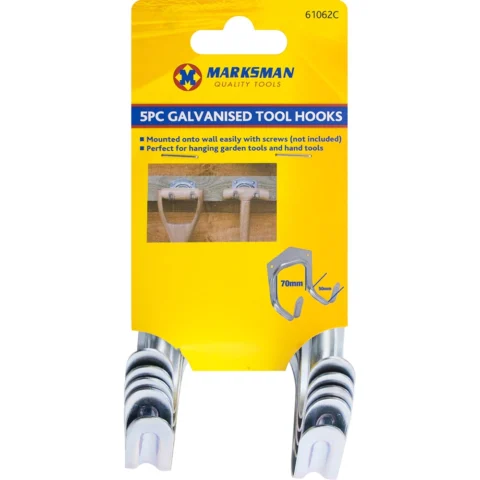 Marksman Galvanised Tool Hooks 5pc