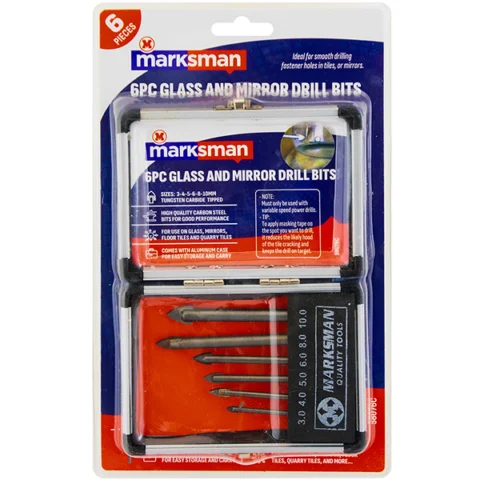 Marksman Glass & Mirror Drill Bits 6pc