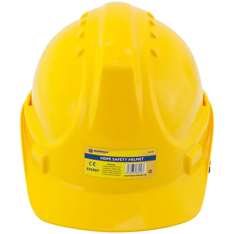 Marksman Hdpe Yellow Safety Helmet