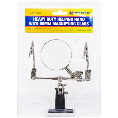 Marksman Heavy Duty Helping Hand With Magnifying Glass 60mm