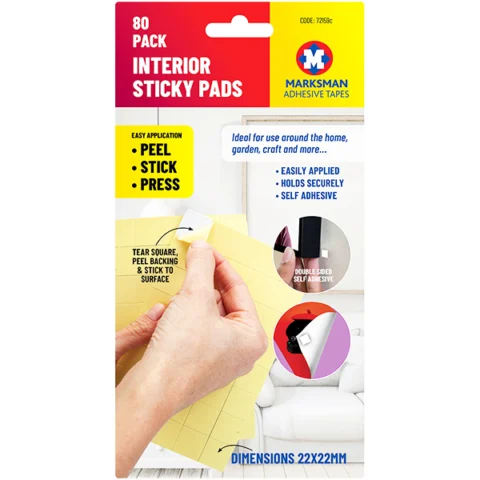Marksman Interior Sticky Pads 22mm 80 Pack