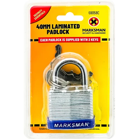 Marksman Laminated Weatherproof Padlock 40mm
