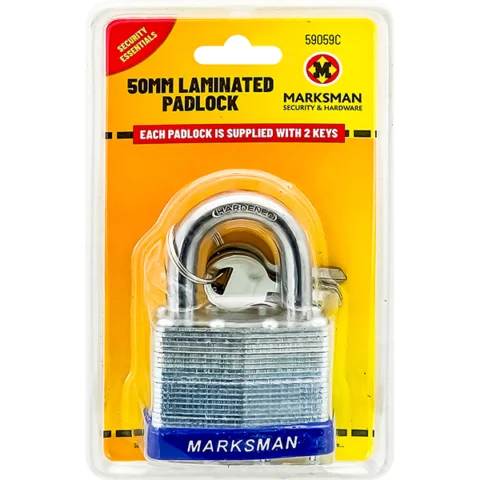 Marksman Laminated Weatherproof Padlock 50mm
