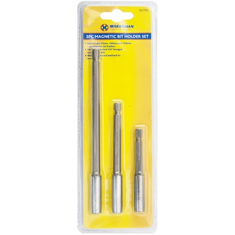 Marksman Magnetic Bit Holder Set 3pc