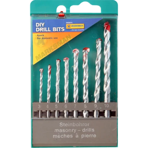 Marksman Masonary Drill Bits 8pc