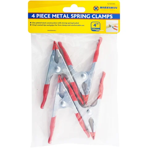 Marksman Metal Spring Clamps 4" 4 Pack
