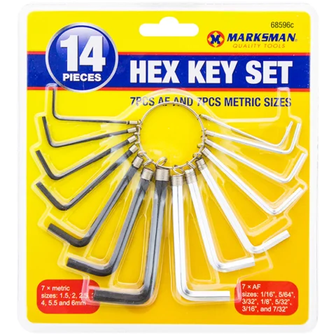 Marksman Metric & Af Hex Key Set 14pc