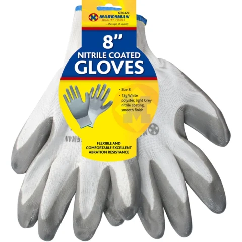 Marksman Nitrile Coated Gloves Size 8