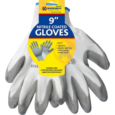 Marksman Nitrile Coated Work Gloves Size 9