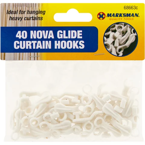Marksman Nova Glide Curtain Hooks 40 Pack