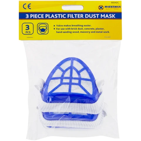 Marksman Plastic Filter Dust Mask 3pc