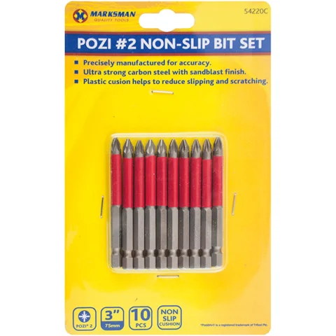 Marksman Pozi #2 Non-Slip Bit Set 10pc