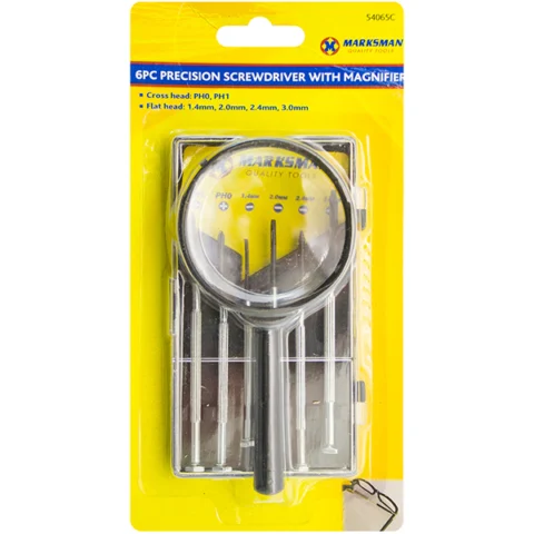 Marksman Precision Screwdriver With Magnifier Set 6pc