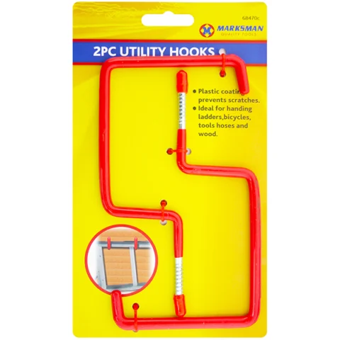 Marksman PVC-Coated Utility Hooks 2pc