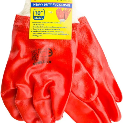 Marksman Red PVC Dipped Gloves Large