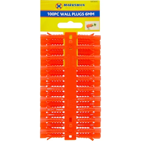 Marksman Red Wall Plugs 6mm 100pc