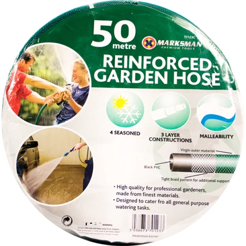 Marksman Reinforced PVC Garden Hose 50m