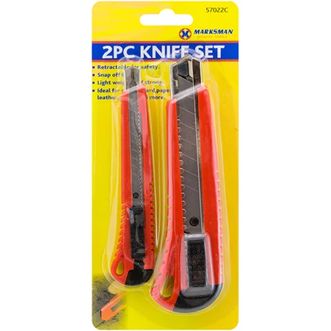 Marksman Retractable Utility Knife Set 2pc