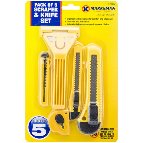 Marksman Scraper & Utility Knife Set 5pc