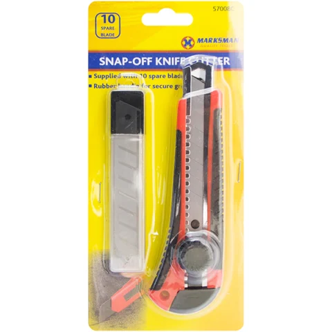 Marksman Snap-Off Knife Cutter With 10 Spare Blades