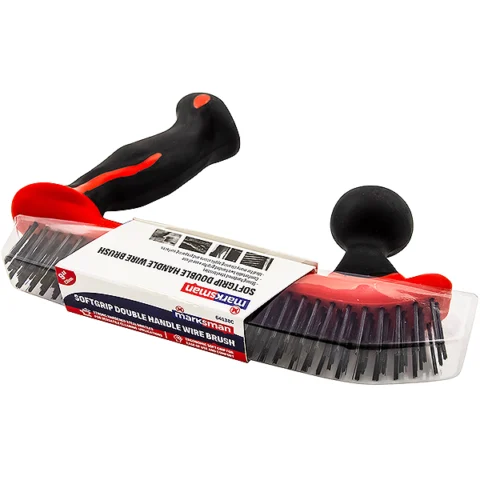 Marksman Soft Grip Double Handle Wire Brush 9"