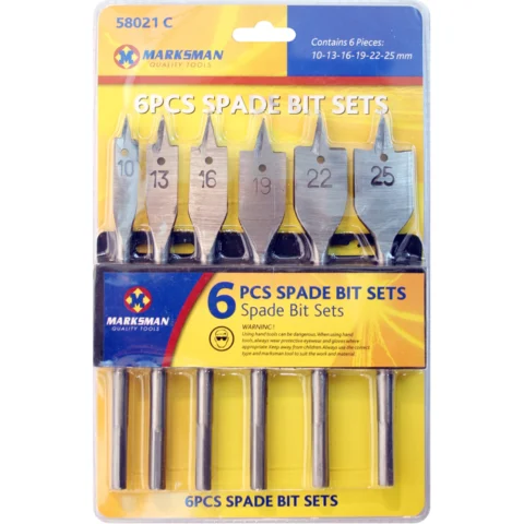 Marksman Spade Bit Sets 6pc