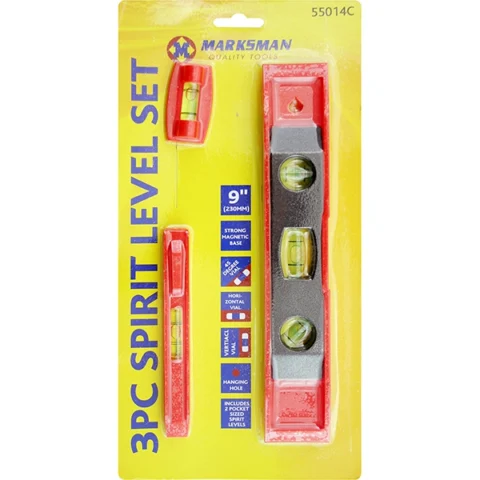 Marksman Spirit Level Set 3pc