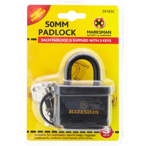 Marksman Square Armoured Cover Padlock 50mm