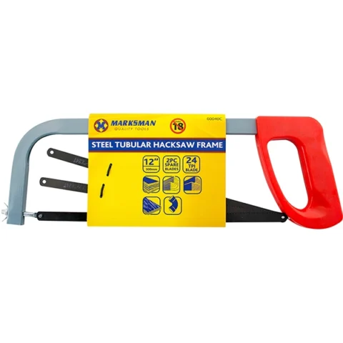 Marksman Steel Tubular Hacksaw Frame 12" With 2 Spare Blades
