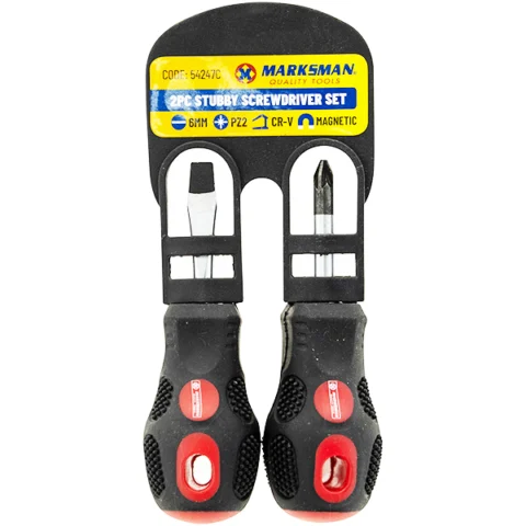 Marksman Stubby Screwdriver Set 2pc