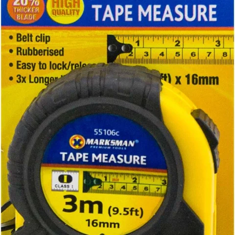 Marksman Tape Measure 3m