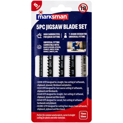 Marksman Universal HCS Jigsaw Blade Set 5pc