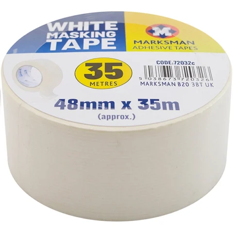 Marksman White Masking Tape 48mm X 35m