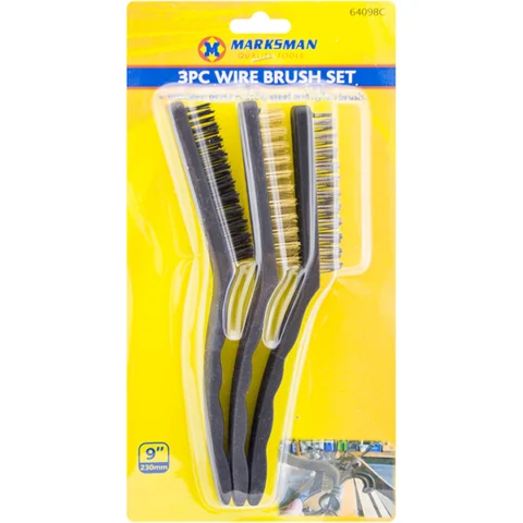 Marksman Wire Brush Set 23cm 3pc