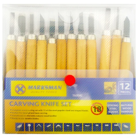 Marksman Wood Carving Knife Set 12pc